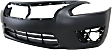 Front and Rear Primed Bumper Covers, Sedan