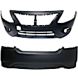 Front and Rear Primed Bumper Cover CAPA Certified
