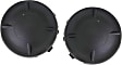 Fog Light Cover - Front, Driver and Passenger Side, Black