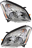 2007-2008 Nissan Maxima - Driver and Passenger Side Halogen Headlight, With bulb(s), OE Replacement