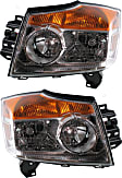 2009 Nissan Armada - Driver and Passenger Side Halogen Headlight, With bulb(s), OE Replacement, CAPA Certified