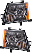 2009-2015 Nissan Xterra - Driver and Passenger Side Headlights, with Bulbs, Halogen, with wiring harness
