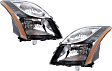 2010-2012 Nissan Sentra - Driver and Passenger Side Headlights, with Bulbs, Halogen, Sedan, Production Date Up To December 2011