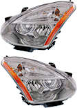 2011 Nissan Rogue - Driver and Passenger Side Halogen Headlight, With bulb(s), OE Replacement, CAPA Certified
