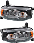 2009-2014 Nissan Cube - Driver and Passenger Side Headlights, with Bulbs, Halogen, Wagon, CAPA Certified