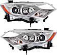 Driver and Passenger Side Halogen Headlight, With bulb(s), OE Replacement