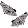 Driver and Passenger Side Headlights, with Bulbs, HID/Xenon, with HID Bulbs and ballast, Sedan