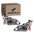 Driver and Passenger Side Headlights, with Bulbs, Halogen, Sedan