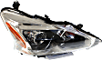 Driver and Passenger Side Headlights, with Bulbs, Halogen, Sedan, CAPA Certified