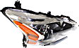 Driver and Passenger Side Headlights, with Bulbs, Halogen, Sedan, CAPA Certified