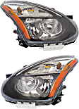 Driver and Passenger Side Halogen Headlight, With bulb(s), OE Replacement