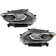 Driver and Passenger Side Headlights, with Bulbs, LED, For Models without Auto Light Control