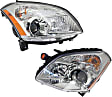 Driver and Passenger Side Halogen Headlight, With bulb(s), OE Replacement