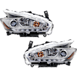 2016 Nissan Murano - Driver and Passenger Side Halogen Headlight, With bulb(s), OE Replacement