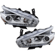 Driver and Passenger Side LED Headlight, With bulb(s), OE Replacement