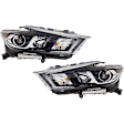 Driver and Passenger Side Halogen Headlight, With bulb(s), OE Replacement