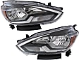 Driver and Passenger Side Halogen Headlight, With bulb(s), OE Replacement, CAPA Certified