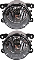 Front, Driver and Passenger Side Halogen Fog Light, With bulb(s)