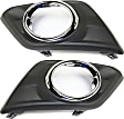Front, Driver and Passenger Side Fog Light Trims, Textured Black