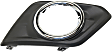 Front, Driver and Passenger Side Fog Light Trims, Textured Black