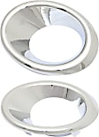 Front, Driver and Passenger Side Fog Light Trims, Chrome