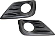 Front, Driver and Passenger Side Fog Light Trims, Textured Black