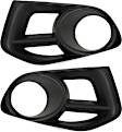 Front, Driver and Passenger Side Fog Light Trims, Textured Black, For Models With Fog Light Holes