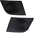 Fog Light Cover - Front, Driver and Passenger Side, Black