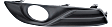 Front, Driver and Passenger Side Fog Light Trims, Textured Black, For Models with Standard Type Bumper Cover