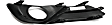 Front, Driver and Passenger Side Fog Light Trims, Textured Black, For Models with Standard Type Bumper Cover