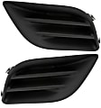 Fog Light Cover - Front, Driver and Passenger Side, Textured Black
