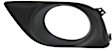 Front, Driver and Passenger Side Fog Light Trims, Textured Black