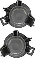 Fog Light Cover - Front, Driver and Passenger Side, Black