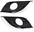 Front, Driver and Passenger Side Fog Light Trims, Chrome
