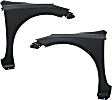 Front, Driver and Passenger Side Fenders, Without turn signal light hole