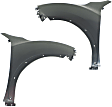 Front, Driver and Passenger Side Fenders, Without turn signal light hole