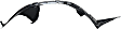 2011 Nissan Maxima - Front, Driver and Passenger Side Fender Liner