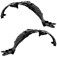 Front, Driver and Passenger Side Fender Liners, without Insulation Foam, CAPA Certified