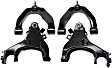 Front, Driver and Passenger Side, Upper and Lower Control Arms, With Ball Joint and Bushing