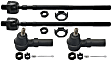 Front, Driver and Passenger Side, Inner and Outer Tie Rod Ends
