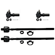 Front, Driver and Passenger Side, Inner and Outer Tie Rod End