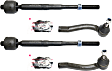 Front, Driver and Passenger Side, Inner and Outer Tie Rod Ends