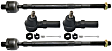 Front, Driver and Passenger Side, Inner and Outer Tie Rod Ends