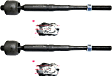 Front, Driver and Passenger Side, Inner Tie Rod Ends
