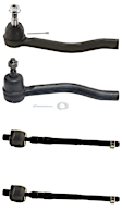 Front, Driver and Passenger Side, Inner and Outer Tie Rod End