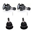 Front, Driver and Passenger Side, Upper and Lower Ball Joints