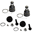 Front, Driver and Passenger Side, Upper and Lower Ball Joint