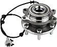 Front and Rear, Driver and Passenger Side Wheel Hub, 6 Lugs, With Bearing, With Sensor, 4WD