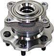 Front and Rear, Driver and Passenger Side Wheel Hub, 6 Lugs, With Bearing, With Sensor, 4WD