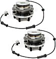 Front, Driver and Passenger Side Wheel Hub, 6 Lugs, With Bearing, With Sensor